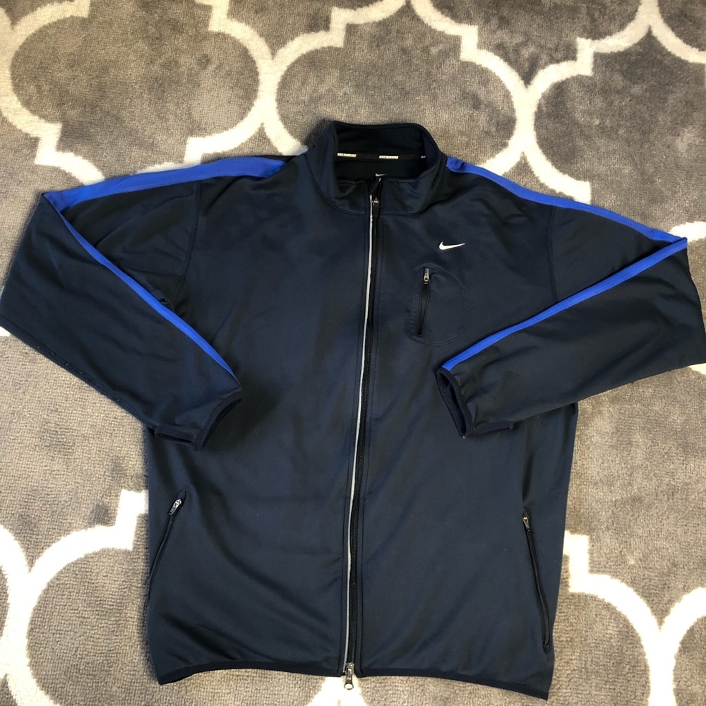 Nike Jacket Mens XL Running Dri Fit Full Zip Thumbholes